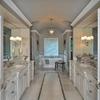 Calcutta Gold Master Bath Vanity Tops with 4" Splash 