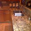 Golden Beach Kitchen Countetops with 60/40 Stainless Steel Undermount Sink 